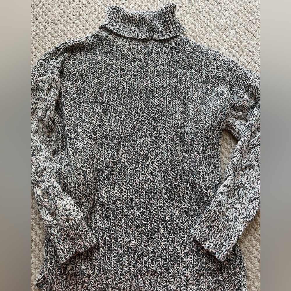 Woven Turtleneck Sweater